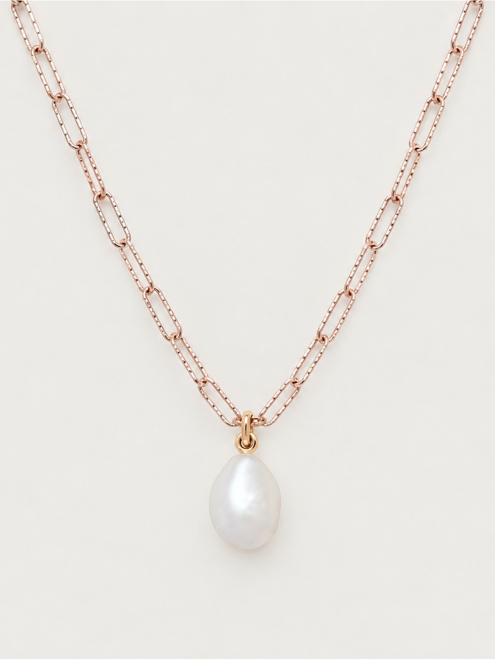 Monica Vinader Nura Pearl on Alta Textured Chain